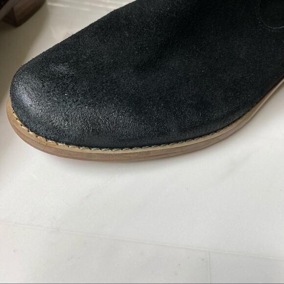 Jack Rogers boots 7 Kaitlin black suede whipstitched leather pull on ankle - Picture 13 of 13